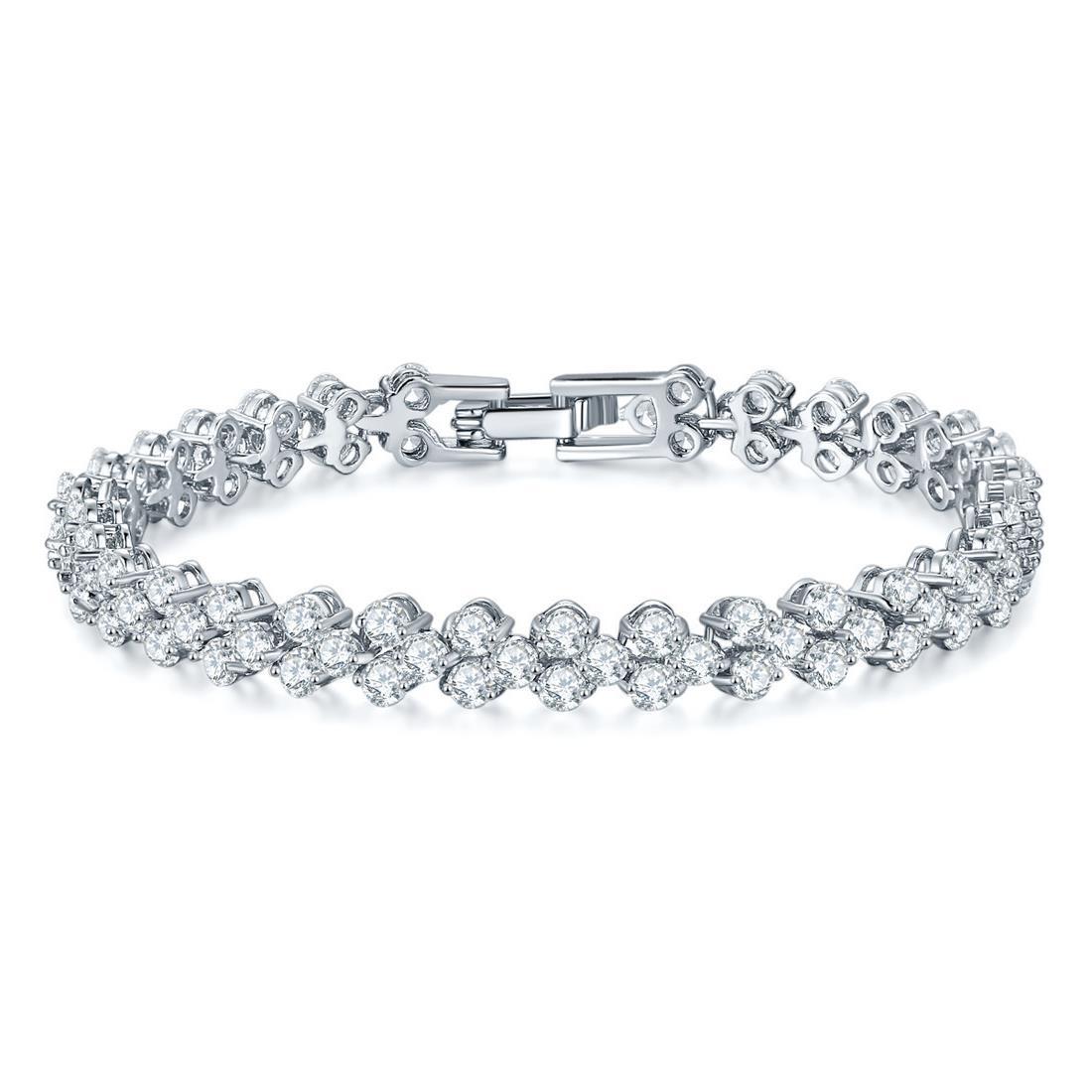 Floral Zircon Bracelet