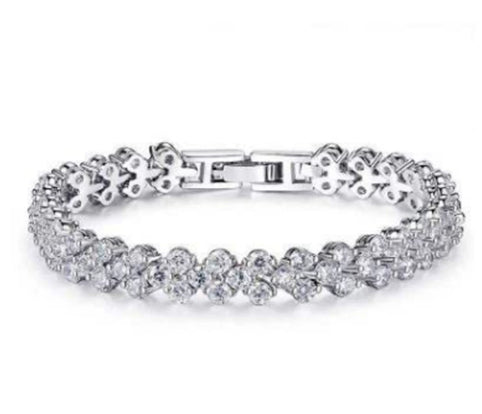 Floral Zircon Bracelet