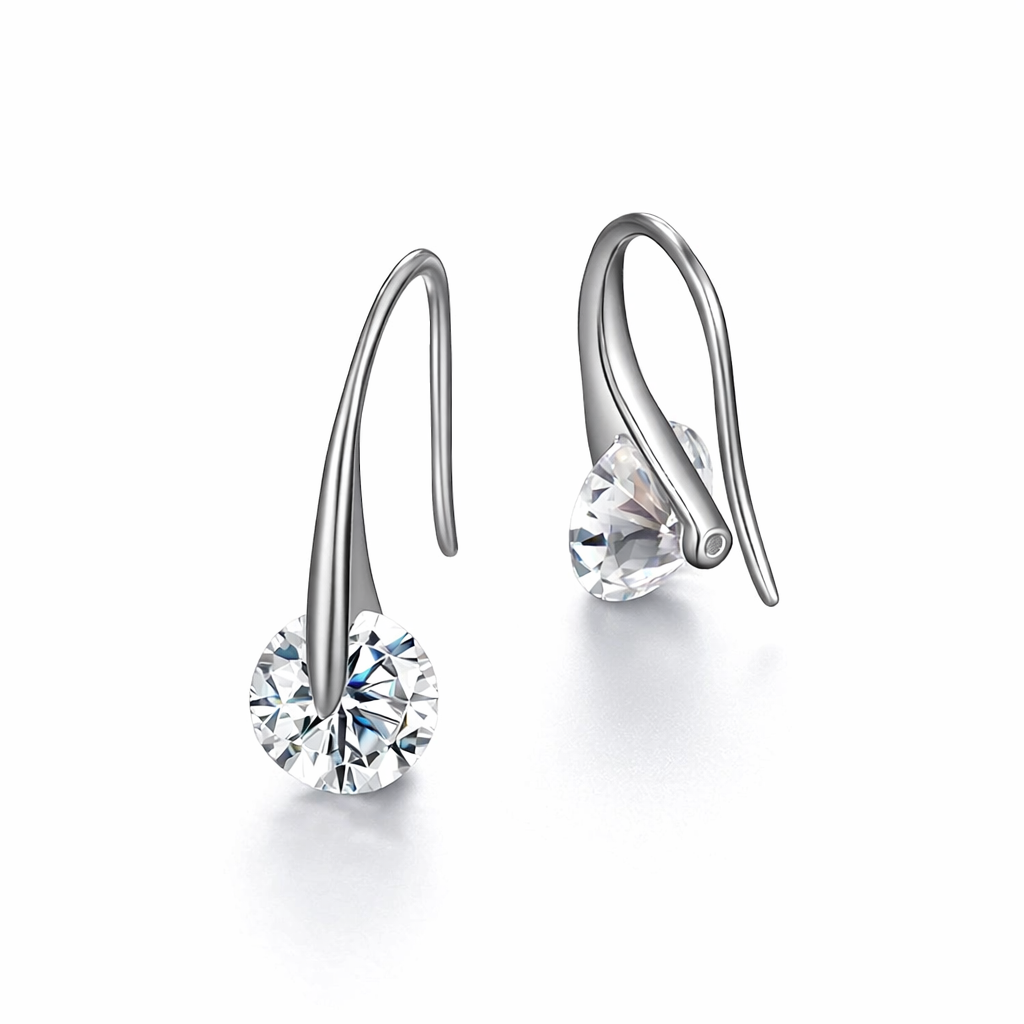 Sparkling Moissanite Silver Earrings for Women
