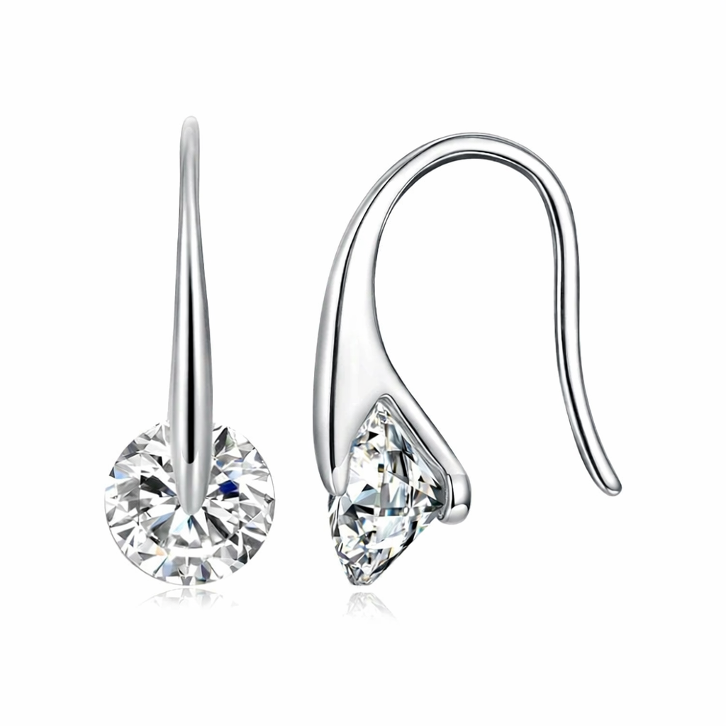 Sparkling Moissanite Silver Earrings for Women